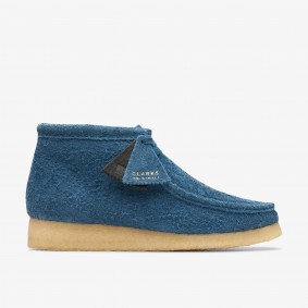 Clarks Outlet Wallabee Boot Deep Blue Beeswax 261740507085