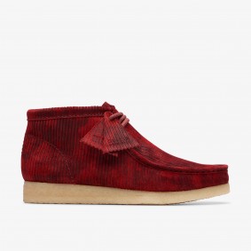 Clarks Outlet Wallabee Boot Burgundy Beeswax 261745217140