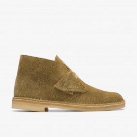 Clarks Outlet Desert Boot Mid Green Suede Brown Suede 261740567105
