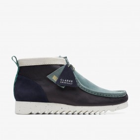 Clarks Outlet Wallabee FTRE Blue/Green Ink White 261672377100