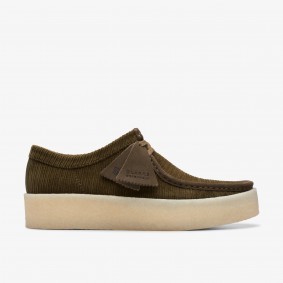 Clarks Outlet Wallabee Cup Green Cord Black Nubuck 261740377100