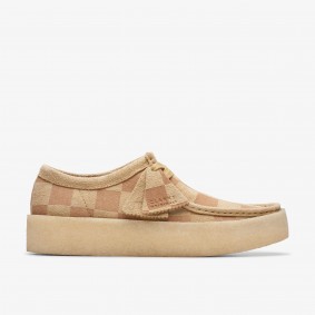Clarks Outlet Wallabee Cup Maple Check Black Nubuck 261745187065