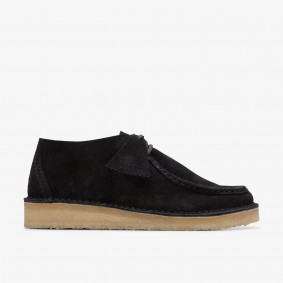 Clarks Outlet Desert Nomad Black Suede Curry Leather 261736277090
