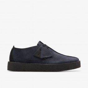 Clarks Outlet Trek Cup Navy Mid Green Suede 261736337105