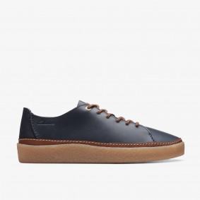 Clarks Outlet Oakpark Low Navy Leather Navy Leather 261746687090