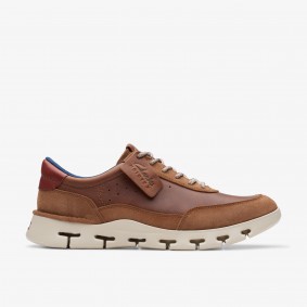 Clarks Outlet Nature X One Dark Tan Leather Pebble 261767617080