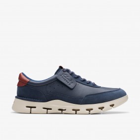 Clarks Outlet Nature X One Navy Leather Pebble 261767628080