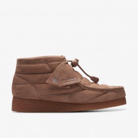 Clarks Outlet Wallabee Boot Burnt Brick Suede Cloud Grey Suede 261732304035