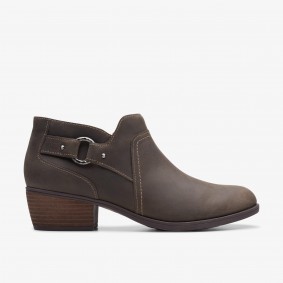 Clarks Outlet Charlten Grace Taupe Oily Leather Taupe Oily Leather 261750604065