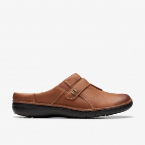 Clarks Outlet Un Loop Ease Dark Tan Leather Dark Tan Leather 261749694060