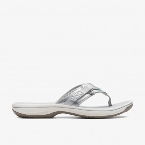 Brinkley Sea Silver Synthetic Clarks Outlet Silver Synthetic 261346364040