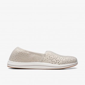 Clarks Outlet Breeze Emily Light Taupe Navy 261713694045