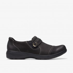 Clarks Outlet Carleigh Pearl Black Nubuck Taupe Nubuck 261750484030