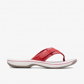 Clarks Outlet Breeze Sea Red Synthetic Black Patent 261257184075