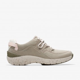 Clarks Outlet Wave Range Stone Nubuck Taupe Combination 261773974055